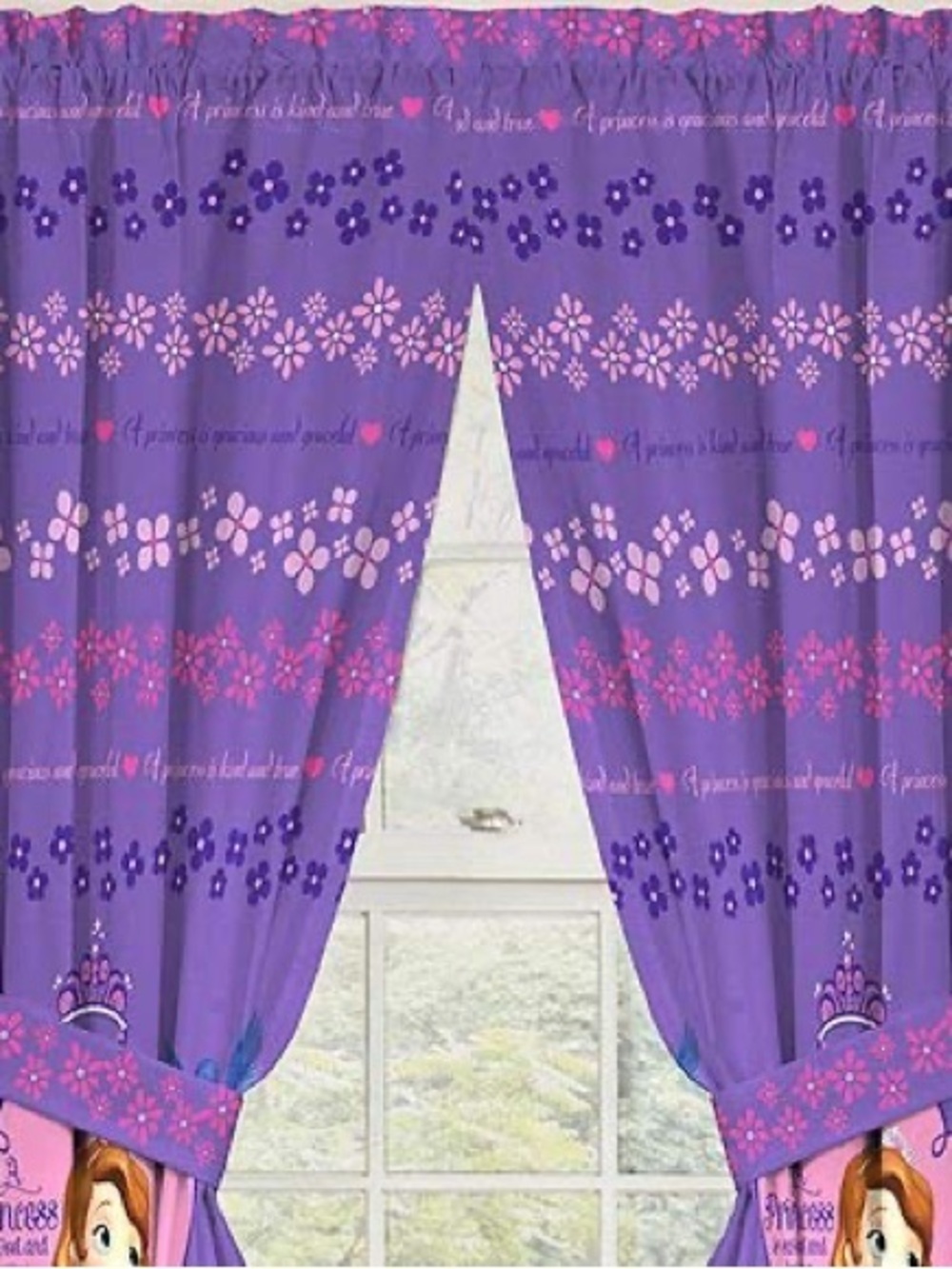 Disney Junior Sofia The First Princess Drapes Kids - 2 Panels (42" X 63")